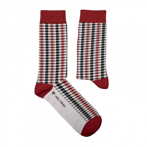 Socken im Design "Pepita" - Rot